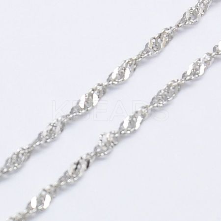 925 Sterling Silver Rope Chains Necklaces STER-E007-2D-1
