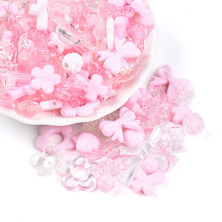 Transparent & Opaque Acrylic Beads TACR-T028-26C-1