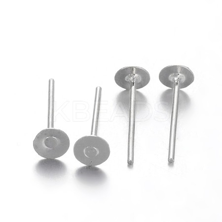 Rack Plating Iron Ear Studs Findings IFIN-M029-06P-NR-1