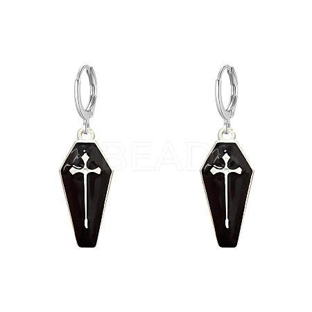 Halloween Alloy Enamel Hoop Earrings FS-WG6BEC1-01-1