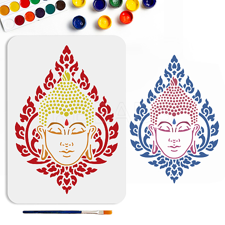 1Pc PET Hollow Out Drawing Painting Stencils DIY-MA0005-20B-03-1