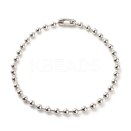 Non-Tarnish 304 Stainless Steel Ball Chains Necklace for Women NJEW-JN03892-01-1