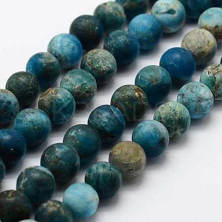 Natural Apatite Beads Strands X1-G-K193-6mm-12-1