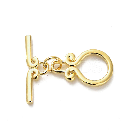 Brass Toggle Clasps KK-M314-02G-1