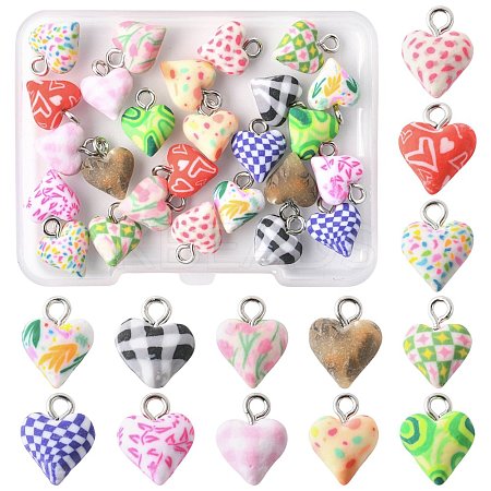 26Pcs 13 Colors Handmade Polymer Clay Charms CLAY-FS0001-45-1