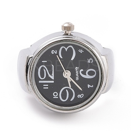 201 Stainless Steel Stretch Watchband Finger Ring Watches LS-WACH-G018-01P-03-1
