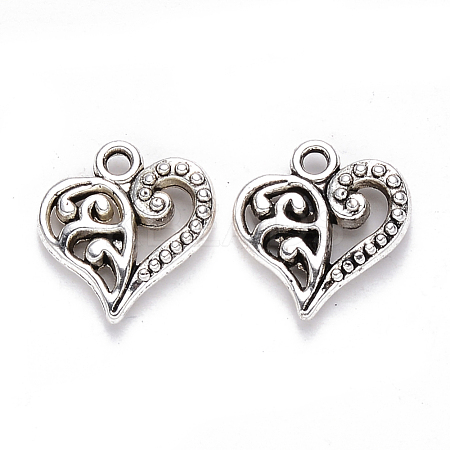 Tibetan Style Alloy Charms TIBEP-S319-084AS-RS-1