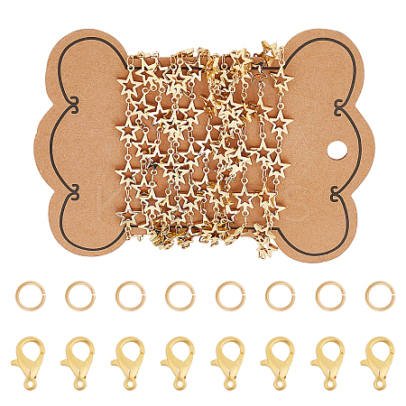 2M Brass Star Link Chains DIY-CA0002-11-1