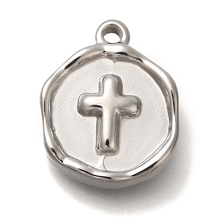 Anti-Tarnish 304 Stainless Steel Pendants STAS-P371-021P-02-1