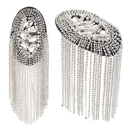 Fashionable Alloy Tassel Epaulettes AJEW-WH0278-05P-1