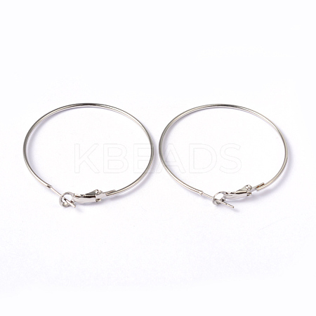 Brass Earring Findings Hoops EC108-3NF-1