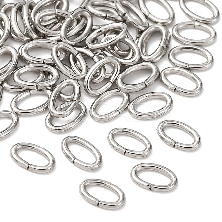 Tarnish Resistant 304 Stainless Steel Open Jump Rings STAS-Q186-03-8x5mm-1