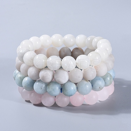 Natural Gemstone Beads Stretch Bracelets BJEW-JB04170-1