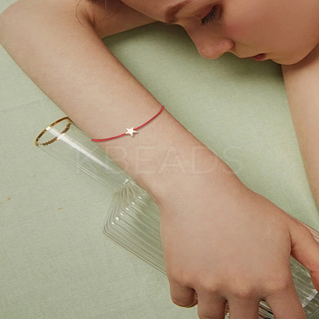 1Pc Adjustable Waxed Cord Bracelets BJEW-LP0002-41C-1