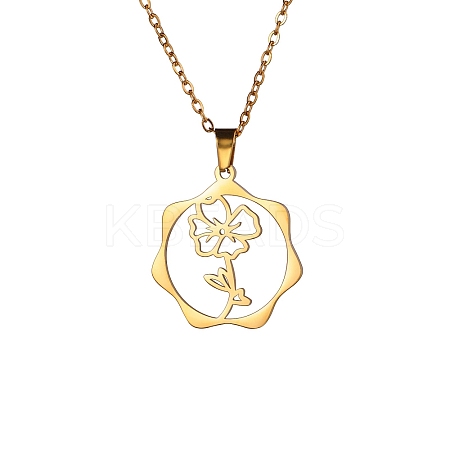 304 Stainless Steel Pendant Necklace PW-WG26640-07-1