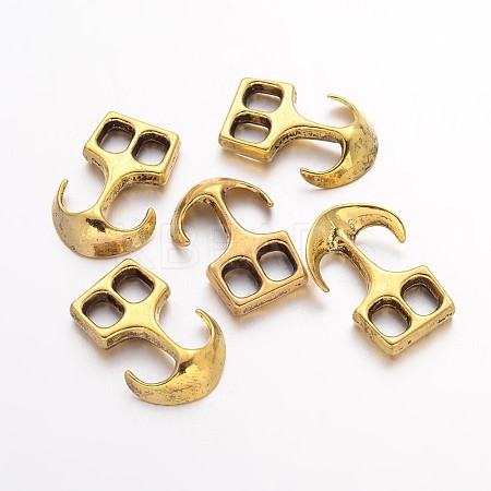 Tibetan Style Alloy Hook Clasps LS-TIBEP-35682-AG-RS-1