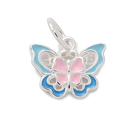 925 Sterling Silver Enamel Butterfly Charms LS-STER-D300-28P-03-1