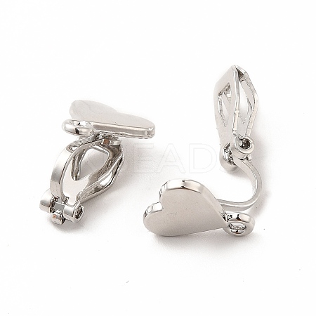 Alloy Clip-on Earring Findings PALLOY-M208-01P-1