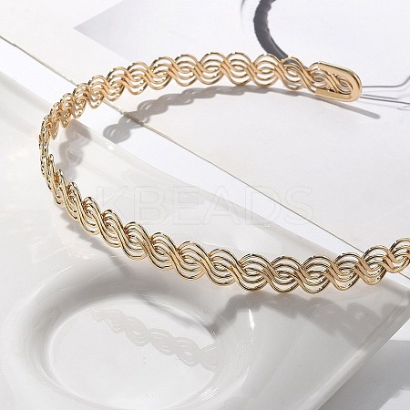 Iron Open Cuff Choker Necklaces for Women NJEW-M085-01G-1