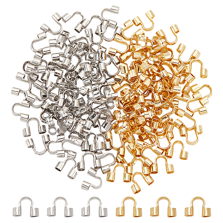 120Pcs 2 Colors Brass Wire Guardian and Protectors KK-UN0004-81-1
