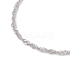 304 Stainless Steel Singapore Chains Bracelets BJEW-JB11508-3