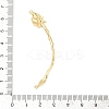 Brass Curved Bar Flower Connector Charms KK-P302-07G-3