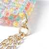 Transparent Acrylic Bead in Bead Woven Bags AJEW-BA00091-6