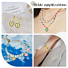 32Pcs 8 Colors Rack Plating Light Gold Alloy Enamel Pendants ENAM-NB0001-86-7