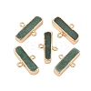 Natural Green Aventurine Connector Charms G-N344-05B-1