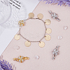 4 Sets 2 Colors Rack Plating Flower Brass Pave Clear Cubic Zirconia Fold Over Clasps KK-FH0006-91-6