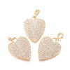 Brass Micro Pave Cubic Zirconia Pendants LS-KK-D159-24G-1