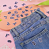 36Pcs 2 Sets 2 Styles Letter A~Z & Number 0~9 Polyester Embroidery Sew On Patches Sets PATC-TA0001-55G-5
