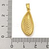 Teardrop Ion Plating(IP) 304 Stainless Steel Pendants STAS-U024-05G-3