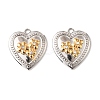 304 Stainless Steel Rhinestone Pendants STAS-Z145-03GP-01-1