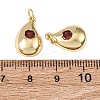 Brass Micro Pave Cubic Zirconia Pendants KK-C143-01G-3