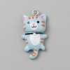 Opaque Resin Cat Pendants X1-CRES-TAC0010-07F-1