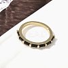 Brass Micro Pave Cubic Zirconia Finger Rings for Women RJEW-H256-10G-01-2