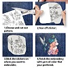 4 Sheets 11.6x8.2 Inch Stick and Stitch Embroidery Patterns DIY-WH0455-049-3