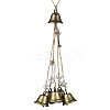 Tibetan Style Alloy & Iron Halloween Witch Bell Pendant Decorations HJEW-JM04494-1