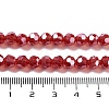 Electroplate Transparent Glass Beads Strands EGLA-A035-T6mm-A01-4