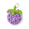 Glass Seed Beaded Tomato Pendants PALLOY-MZ01081-2