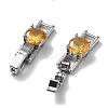 Rack Plating Brass Micro Pave Cubic Zirconia Watch Band Clasps KK-A234-016P-04-2