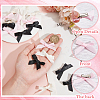 30Pcs 3 Colors Bowknot Polyester Alligator Hair Clips AJEW-CP0008-38-3