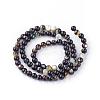 Natural Black Lip Shell Bead Strands SSHEL-Q298-02-2