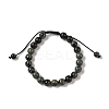 8mm Round Natural Kambaba Jasper Braided Bead Bracelets BJEW-C067-01B-21-2