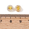 Luminous Transparent Acrylic Beads OACR-P037-01B-Y-4