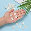 5-Petal Flower ABS Plastic Imitation Pearl Bead Caps LS-X-OACR-R016-21-5