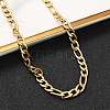 Fashionable 304 Stainless Steel Figaro Chain Necklaces for Men STAS-A028-N017G-1