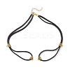 Cowhide Leather Cord Double Layer Necklace Making AJEW-JB01355-01-1