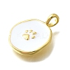 Brass with Enamel Pendants KK-D295-31G-03-3